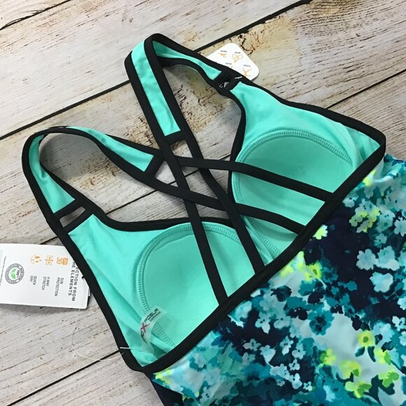 NWT ZeroXposur Women's Floral Print Sun Smart UPF 30+ 2 Piece Swim Suit Size XS - Picture 8 of 12